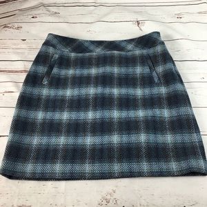 Talbots Wool Blend Plaid Skirt. Size 10P